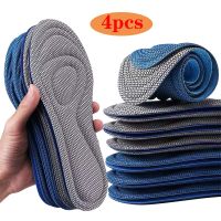 4Pcs Memory Foam Orthopedic Insoles for Shoes Men Antibacterial Deodorization Sweat Absorption Insert Sport Shoes Running Pads