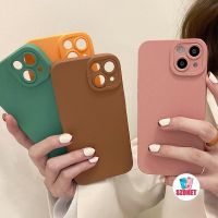 ♚✕ เคสโทรศัพท์มือถือ Tpu สีพื้นสําหรับ Iphone 13 12 11 Pro Max Mini Xs Xr X 8 7 6 6S Plus Se 2020