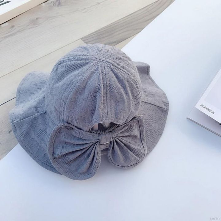 girls-sun-hat-bonnet-fisherman-hat-solid-color-travel-sun-protection-summer-princess-sun-hat