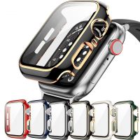 ✚ นาฬิกากรณีใช้งานร่วมกับ Apple watch case 44mm 42mm 40mm 38mm ป้องกันกรณีเปลี่ยนกระจกสำหรับ iwatch 6 5 4 3 2 SE shell