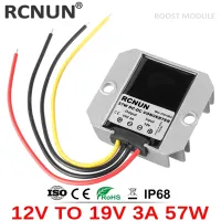 RCNUN DC to DC 12V 19V 3A Step-up Boost DC/DC Power Converter 57W Car Laptop Power Supply CE RoHS