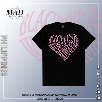 MADFACE BLACKPINK เกิร์ลกรุ๊ป Tee Rosé/Lisa เสื้อยืดผ้าฝ้าย Surreal Fans unisex