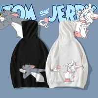 ใหม่ล่าสุด Kawaii Cat Tom เมาส์เจอร์รี่ Ulzzang เสื้อฮู้ดคู่รักผู้หญิงผู้ชายฤดูใบไม้ร่วงฤดูหนาวสเวตเชิ้ตเสื้อกันหนาวแบบสวมศีรษะ Unisex เสื้อกันหนาวมีฮู้ด