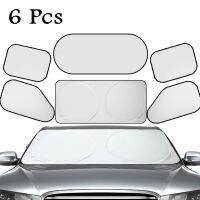 6pcs Car Front Rear Side Sunscreen Window Sunshade Cover Protector Curtain Car Sun Shade Protector Windshield Protection