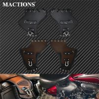 Universal Motorcycle PU Heat Saddle Shield Deflectors Black/Brown Leather Big Size For Harley Dyna Softail Sportster For Suzuki