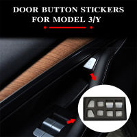 11pcs Window Switch Sticker for Tesla Model 3 Y 2021 Door Handle Open Lift Button Cover Trim Panel Electroplated ABS Plastic