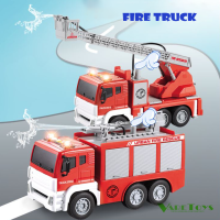 โมเดลดับเพลิง Fire Truck ระบบ Pneumatic Scale 1:12 รถของเล่น Ladder รถบันได เสียงเพลง แสงไฟ ของเล่นประกอบได้ ของขวัญ