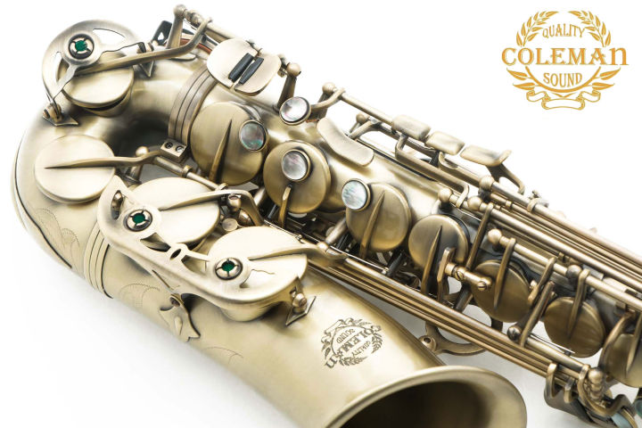 แซกโซโฟน-saxophone-alto-coleman-cl-336a-antique-plated