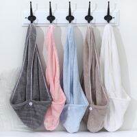 Towel Women Adult Bathroom Absorbent Quick-Drying Bath Thicker Shower Long Curly Hair Cap Microfiber Wisp Dry Head Hair Towel Knitting  Crochet