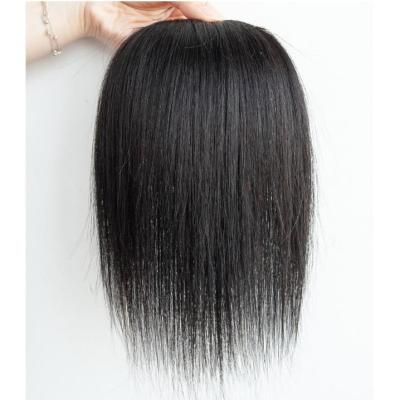 Ladies Real Hair Head Replacement Piece Wig Natural Invisible Fluffy Cushion Roots 100