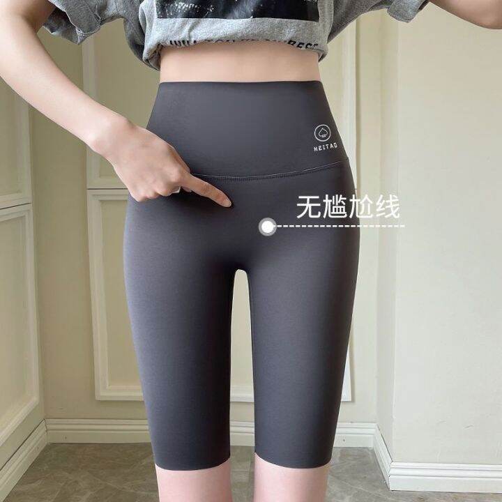 the-new-uniqlo-five-point-shark-pants-summer-thin-womens-outer-wear-anti-skid-riding-pants-shorts-belly-control-hip-lifting-yoga-barbie-leggings