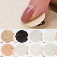 PVC Self Adhesive Furniture Screw Cover Caps Stickers Wood Craft Desk Cabinet Ornament Wood Grain Invisible Round Stickers