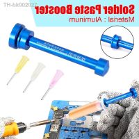 ◊ Solder Booster Aluminum Alloy Push Rod Booster Manual Syringe Paste Flux Welding Soldering Oil Pusher Plunger Dispenser Tool