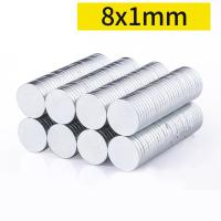 8x1 Neodymium Magnet 8mm x 1mm N35 NdFeB Round Super Powerful Strong Permanent Magnetic imanes Disc 8x1