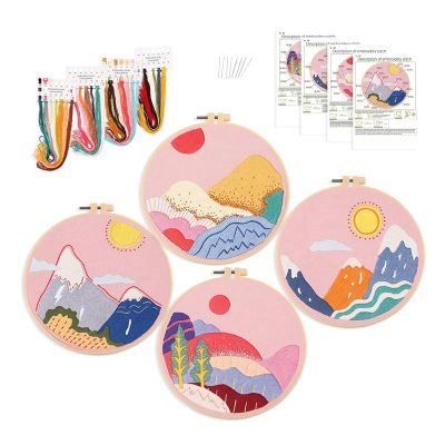 Embroidery Kit for Beginners,Natural Landscape Pattern, Kit Embroidery Kit for Adults Embroidery Kit