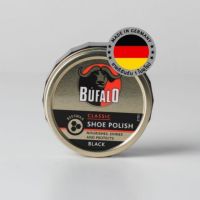 BUFALO Shoe Polish บัฟฟาโล่ ขี้ผึ้งขัดเงารองเท้าหนัง เติมสีหนัง (สีดำ) 75 มล.