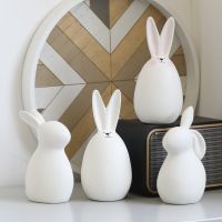 Easter Bunny Figurines Collectible Figures Rabbit Statue 【AUG】