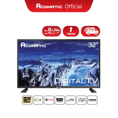 Aconatic LED Digital TV HD แอลอีดี ดิจิตอลทีวี ขนาด 32 นิ้ว รุ่น 32HD513AN ไม่ต้องใช้กล่องดิจิตอล (รับประกัน 1 ปี) Aconatic LED Digital TV HD แอลอีดี ดิจิตอลทีวี ขนาด 32 นิ้ว รุ่น 32HD513AN ไม่ต้องใช้กล่องดิจิตอล (รับประกัน 1 ปี)