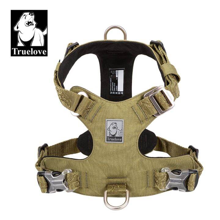 truelove-dog-light-weight-harness-adjustable-outdoor-pet-medium-small-large-adjustable-outdoor-tactical-military-service-tlh6281-collars