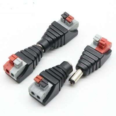 5pcs DC Male +5 pcs DC Female connector 5.5x2.1mm DC Power Jack Adapter Plug Connector for CCTV CAMERA  Wires Leads Adapters