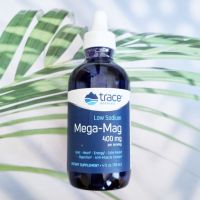 แมกนีเซียม ชนิดน้ำ Low Sodium Mega-Mag 400 mg 118 mL (trace minerals®) Magnesium Chloride Sodium Potassium Sulfate Boron