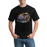 Classic Sports Car T-Shirts Grafitti Psychadelic Streetwear T-Shirt Round Neck Custom Tshirt 100% Cotton Pure Tees Plus Size