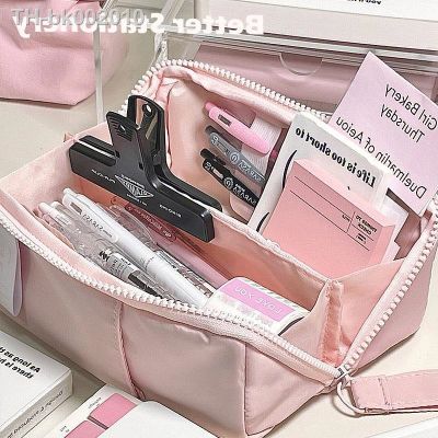 ۞ Kawaii Large Capacity Pencil Case Pencil Bag for Girls Pen Pouch Box Back To School Supplies Cute Korean Stationery