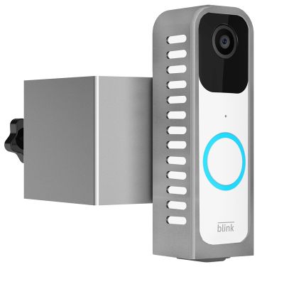 Blink Video Doorbell 2021 2022 Full Protection Door Mount,No Drill,Anti-Theft Mount ทำจากสแตนเลสความแข็งสูงและอลูมิเนียมอัลลอยด์ไม่ปิดกั้นเซ็นเซอร์กริ่งประตู