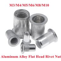 10/50/100PCS M3 M4 M5 M6 M8 M10 Aluminum Alloy Flat Head Threaded Rivet Insert Nutsert Cap Rivet Nut