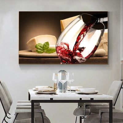 โปสเตอร์ขวดแก้วไวน์และภาพวาดผ้าใบลายพิมพ์ศิลปะบนผนังรูปภาพของ Cuadros3564-6ถังองุ่นของตกแต่งร้านอาหารแบบบ้านๆ (1ชิ้น)