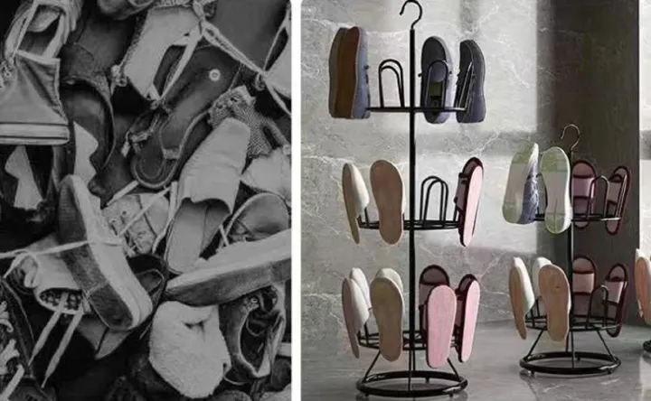 multi-function-shoe-hanger-shoe-drying-rack-assembled-shoe-hanger-shoe-drying-artifact-iron-balcony-shoe-rack