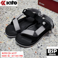 จัดส่งฟรี** รองเท้ารัดส้น  kito รุ่น Flow TwoTone AC27 สีดำ ใส่ได้ทั้งชาย หญิง size 36-43 [ของแท้ 100%]