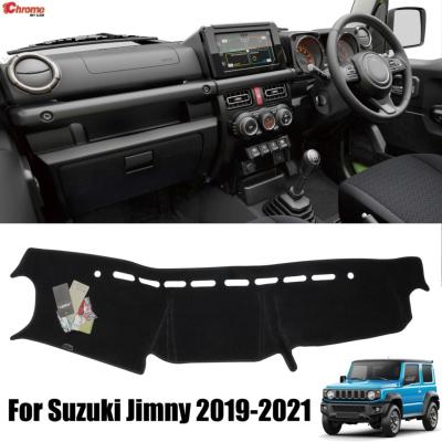 แผ่นแดชบอร์ดพรมกันลื่นรถยนต์แผ่นกันยูวีแผ่นกันเสื่อกันลื่นสำหรับ Suzuki Jimny JB74W 2019 2020 2021อุปกรณ์เสริมพรมบังแดด2022