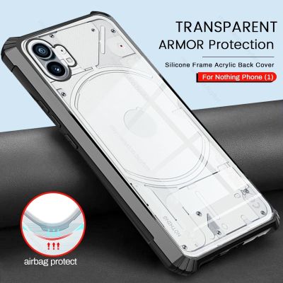 For Nothing Phone 1 Heavy Duty Clear Acrylic Shockproof Case Nothingphone 1 One Nothing1 Nothing Phone1 TPU Frame Protect Fundas Phone Cases