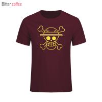 Summer NEW Hot Sale Fashion T Shirts Men One Piece Luffy Straw Hat Tshirt Cotton Normal O Neck Tops Tee Anime T-Shirt XS-XXL