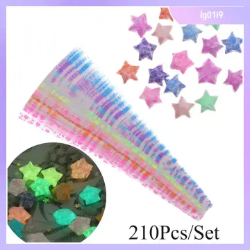 210pcs Lucky Star Folding Paper Strips Pastel Luminous Origami