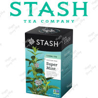 ชาสมุนไพรไม่มีคาเฟอีน STASH Super Mint Herbal Tea ชามิ้นต์ 18 tea bags ชารสแปลกใหม่ นำเข้าจากประเทศอเมริกา พร้อมส่ง