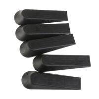 5pcs Black Plastic Door Window Stops Stoppers Wedges Home Office Decorative Door Stops