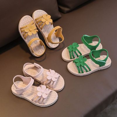 Summer Kids Shoes Fashion Sweet Princess Children Sandals for Girls Toddler Baby Soft Breathable Hoolow Out Flower Shoes