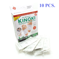 (147SHOP) (10 กล่อง) สีขาว แผ่นแปะเท้า Cleansing Detox Foot Pads Kinoki แผ่นแปะเท้าสมุนไพรจีน kinoki คิโนกิ ราคาถูก คุณภาพดี พร้อมส่ง kinoki แผ่นแปะเท้า