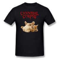 【New】Cannibal Corpse เสื้อยืดแมวพิมพ์กราฟิกเสื้อ Plus ขนาดผู้ชายผ้าฝ้ายเสื้อยืดขายส่งผู้ชายแขนสั้นเสื้อน่ากลัว