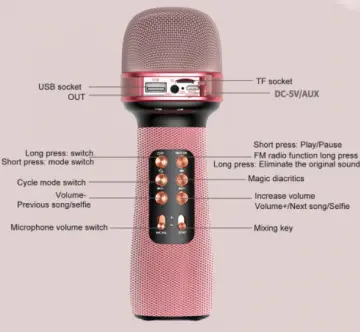 Microphone Karaoke Microphone Mic De Chant Portable Mic De Fil Avec Duo  Chant / Record / Play / Réverbération Adulte / Gamin Gift Pour La Maison  KTV Du 30,56 €