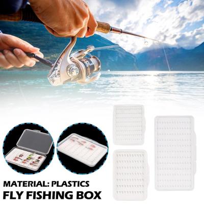 Triangle Fly Fishing Foam Wool Hook Fishing Gear Box Accessories Fly Box Fishing Storage Bait Transparent Box T8E5