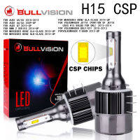 Bullvision H15 LED Canbus V-W ไฟรถยนต์16000LM 90W 6000K CSP Turbo ข้อผิดพลาดฟรี EMC เปลี่ยนไฟหน้าหมอกหลอดไฟ