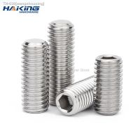 ۩☽ Hexagon Hex Socket Set Screw Flat Point Allen Head Grub Screw M2 M2.5 M3 M4 M5 M6 M8 M10 M12 Stainless Steel Headless Set Screw