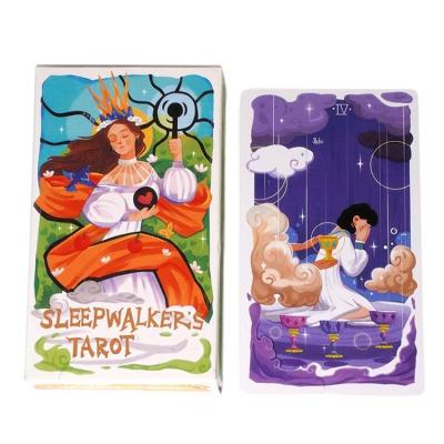 Tarot Cards Oracle Cards 78-Card Sleepwalker Tarot Oracle Psychological Deck Prophecys Divination Cards for Board Game Mysterious Divination Card elegant