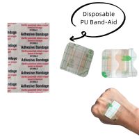 【LZ】▦❣₪  Bandagem transparente pu à prova waterproof 50 peças kit de primeiros socorros 38x38mm material respirável conjunto de proteção