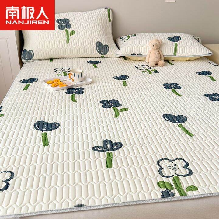 antarctic-people-latex-mat-three-piece-set-single-summer-sheets-student-dormitory-air-conditioning-ice-silk