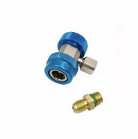 คอปเปอร์ เติมน้ำยาแอร์ R134a (สีน้ำเงิน) AC Coupler R-134a Low side คอปเปอร์แอร์ หัวเติมน้ำยาแอร์134 คอบเปอร์ น้ำยา แอร 134a ข้อต่อเติมน้ำยา หัวต่อ เติม น