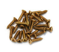 50Pcs Cross Fitting สกรูไม้ทองเหลือง,สกรู PICKGUARD ขนาด: 3Mm X 12Mm